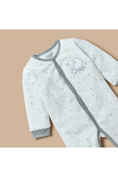 Juniors All-Over Print Closed Feet Sleepsuit with Long Sleeves