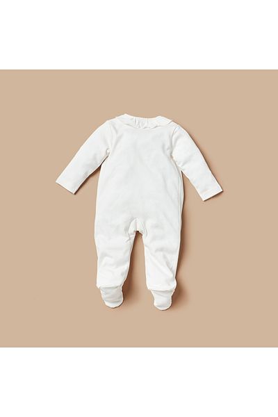 giggles Embroidered Sleepsuit with Long Sleeves