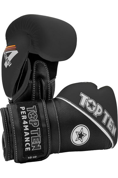 Top Ten Mănuși de box din piele 4select, Top Ten, negre, 473 ml