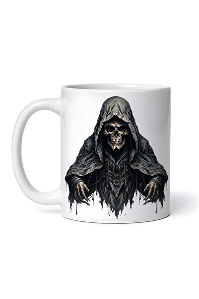 OEM Εξατομικευμένη λευκή κούπα, Halloween Ghoulish Death, INOVATIX®. 330ml
