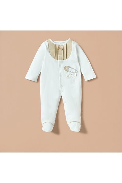 giggles Applique Detail Sleepsuit with Button Closure