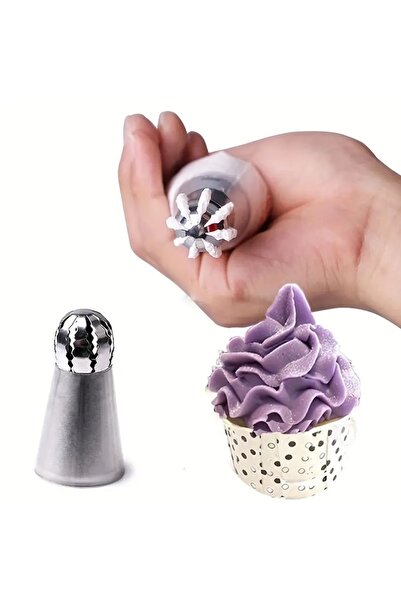 Siliko World Paslanmaz Çelik Krema Sıkma Torbası Ucu (şanti Torbası Ucu, Duy) 1 Adet + 2 Adet Şanti Torbası