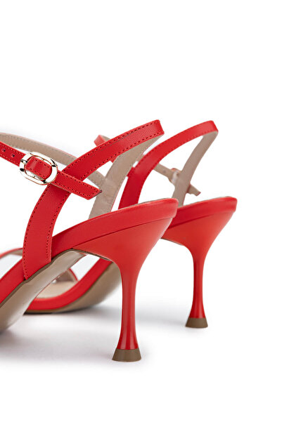 Tamer Tanca Kadın Vegan Kırmızı Topuklu Ayakkabı