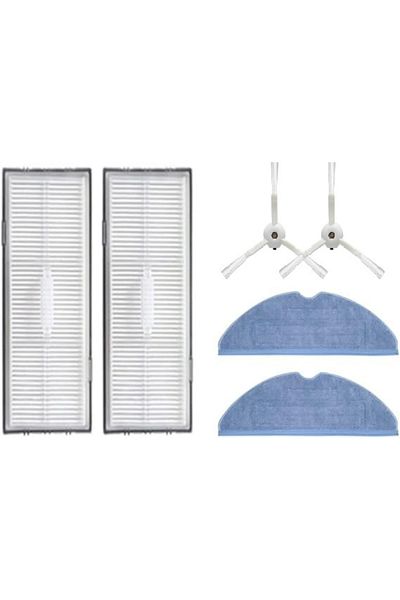 RotRever Roborock S8, S8 Plus, S8 Pro Ultra Brush, Hepa Filter, Mop Mop 6 Piece Replacement Set