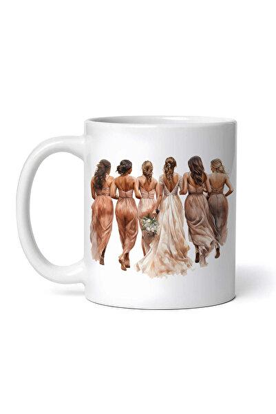 OEM Cană albă personalizată, grup de domnișoare de onoare cu mireasă, INOVATI...