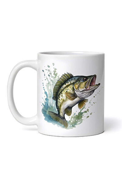 OEM Cană albă personalizată, Pește mare sărind, INOVATIX®. 330ml