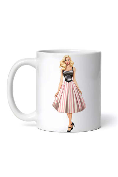 OEM Εξατομικευμένη λευκή κούπα, Polka Women's Clothing, INOVATIX®. 330ml