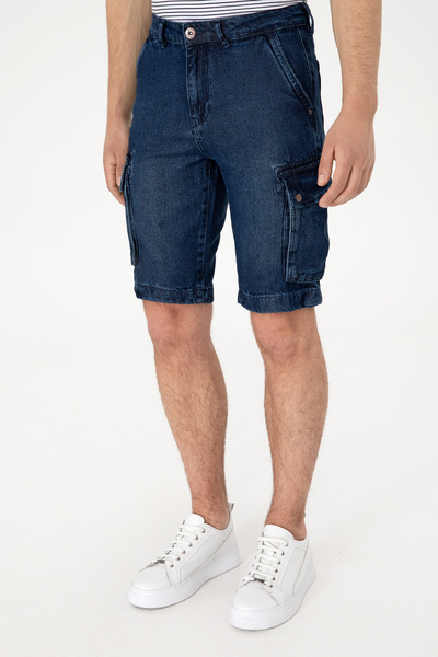 U.S. Polo Assn. Men's Dark Blue Jean Shorts 50304389-Dn0023