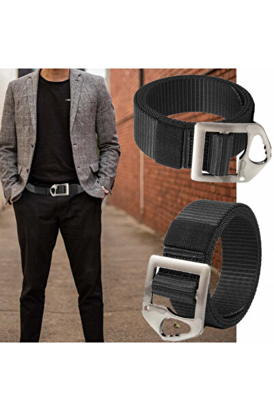 PUFO Stance casual belt for men 3.8 x 115 cm, black