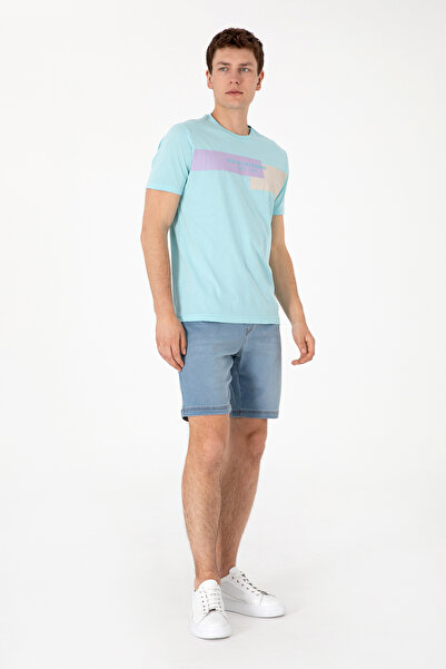 U.S. Polo Assn. Erkek Yeşil Jean Şort 50301857-DN0030