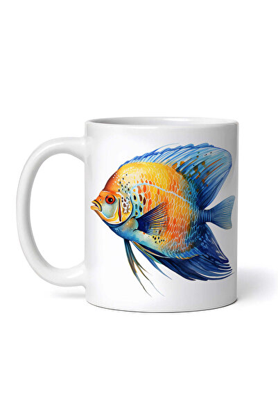 OEM Cană albă personalizată, Pești Tropicali, INOVATIX®. 330ml