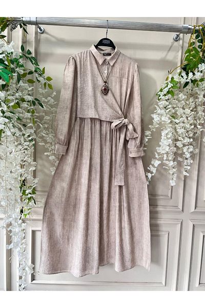 PİNK FLY Strawberry Loose Dress with Side Ties