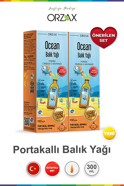 Ocean Omega3 Syrup 150 ml - Orange (2 Pcs)