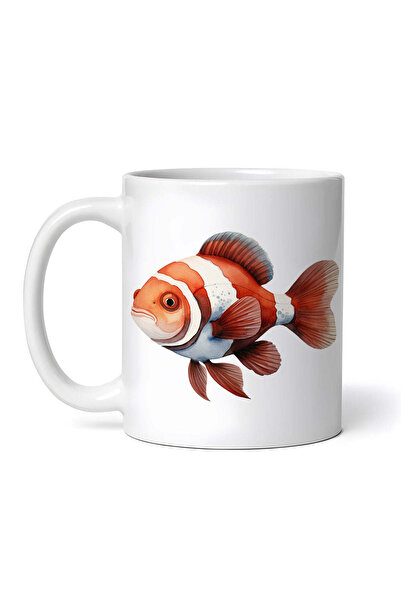 OEM Cană albă personalizată, statuie pește clovn, INOVATIX®. 330ml