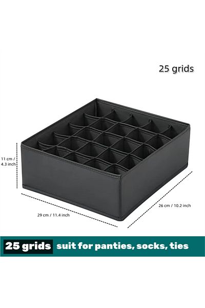 Choice 25 Grids Drawer Underwear Socks Bra Storage Box Clothes Storage Organizer Underwear Bag Household Wa