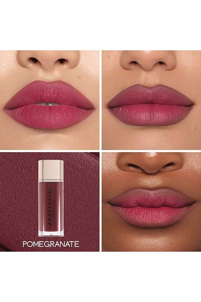 Anastasia Beverly Hills Lip Velvet Liquid Lipstick Pomegranate - Deep Red Berry 0.12 OZ