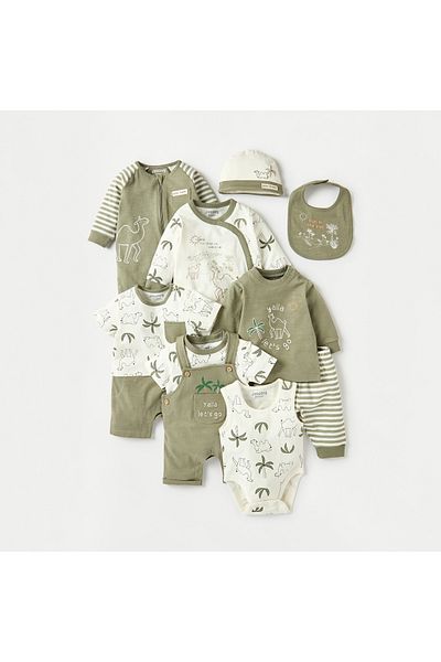Juniors Embroidered Camel Long Sleeves Sleepsuit with Zip Closure