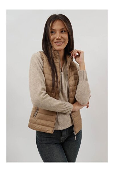 CHANGE OFF VESTA SCURTA MATLASATA CU BUZUNARE MAREEA Bej S-M