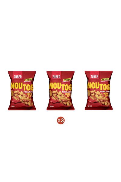 Züber Noutos Baked Chickpea Chips Chili 55 g (3 Pcs)