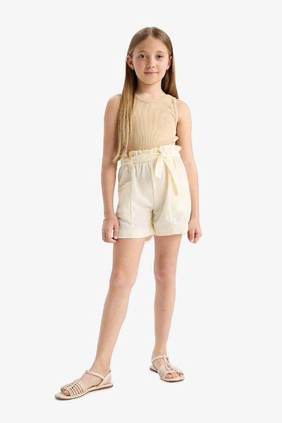 DeFacto Girl's Pocket Paperbag Shorts C0266A824Sm