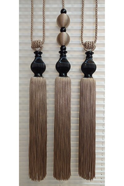 serART Black Line Set of 3 Fund Curtain Krr Double-Breasted Curtain Ceiling Binding Bracol Curtain Tie