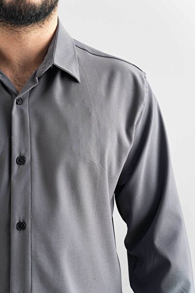 bombe Men's Shirt Slim Fit Easy-Iron Sweat-Absorbent Breathable Texture Four ...