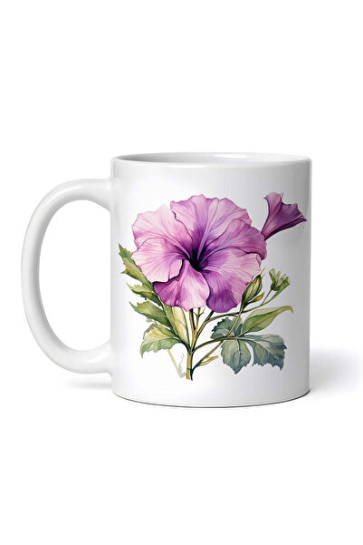 OEM Cană albă personalizată, Petunie roz mov, INOVATIX®. 330ml