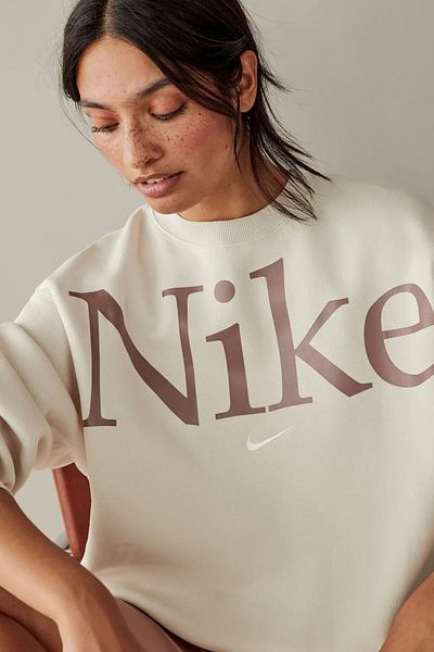 Nike Nsw Phoenix Fleece Os Logo Crew Oversize Cut Women's Sweatshrit