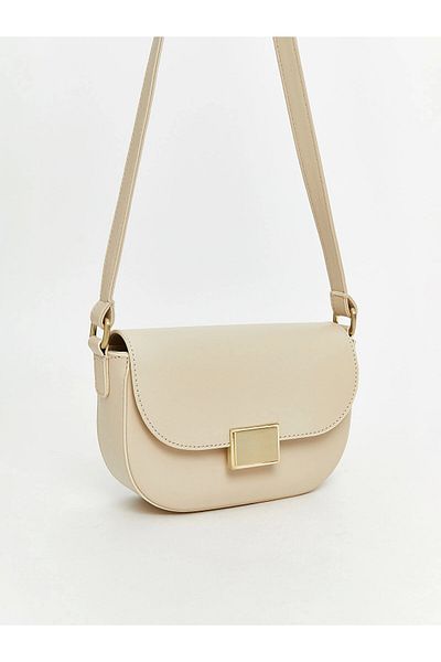 LC Waikiki Lcw Accessories Ecru Leather Look Women's Shoulder Bag