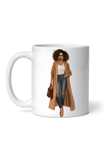 OEM Cană albă personalizată, haine de damă Lara, INOVATIX®. 330ml