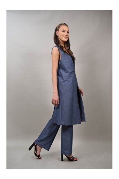 CHANGE OFF ΜΑΚΡΙΑ ΓΙΛΕΚΟ ΕΠΙΣΗΜΟΥ ΣΤΥΛ ΜΕ ΚΟΥΜΠΙΑ ΣΤΗ ΜΕΣΗ ALESSANDRA ΜΟΝΗΣ ΜΕΣΗΣ Τζιν