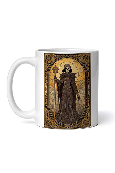 OEM Cană albă personalizată, Halloween Tarot Death, INOVATIX®. 330ml