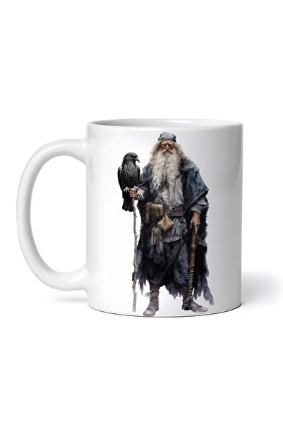 OEM Cană albă personalizată, Zeul Odin, INOVATIX®. 330ml