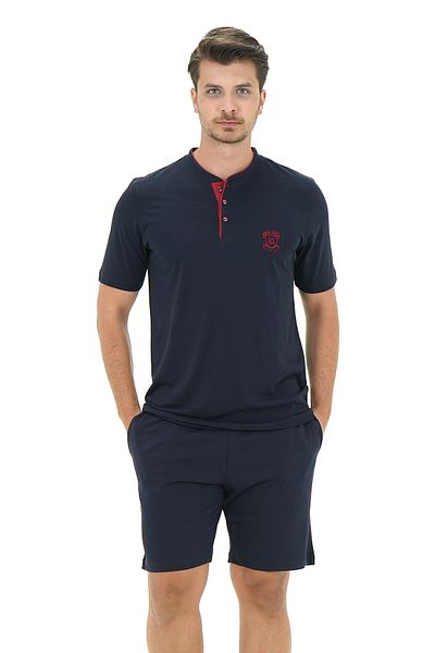 D'S Damat Ds Damat Regular Fit Σορτς Βαμβακερό Σετ Κ.ΣΚΟΥΡΟ ΜΠΛΕ