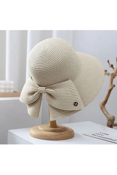 LAGRANZE Lux Straw Hat with Bow