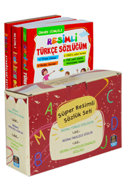 Mercan Okul Yayınları Süper Resimli Sözlük Seti Türkçe, İngilizce, Atasözleri...