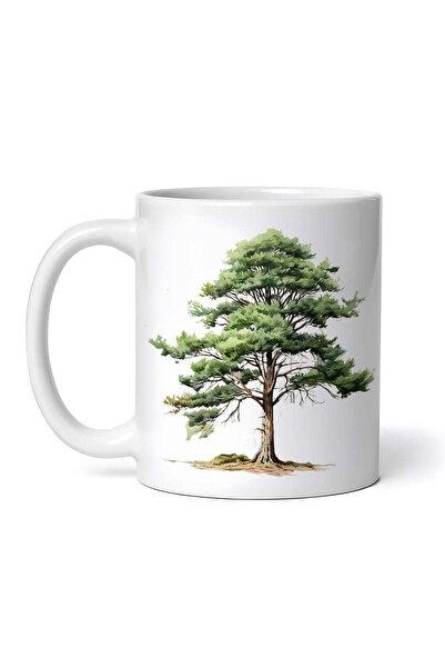 OEM Cană albă personalizată, lemn de pin izolat, INOVATIX®. 330 ml