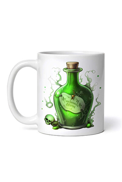 OEM Cană albă personalizată, sticlă de poțiune magică verde de Halloween cu c...