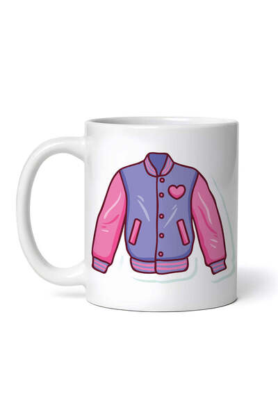 OEM Cană albă personalizată, haină cu inimă, INOVATIX®. 330ml