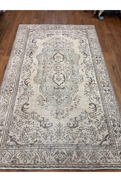 traşlanmış el dokuma vintage halı 182x294