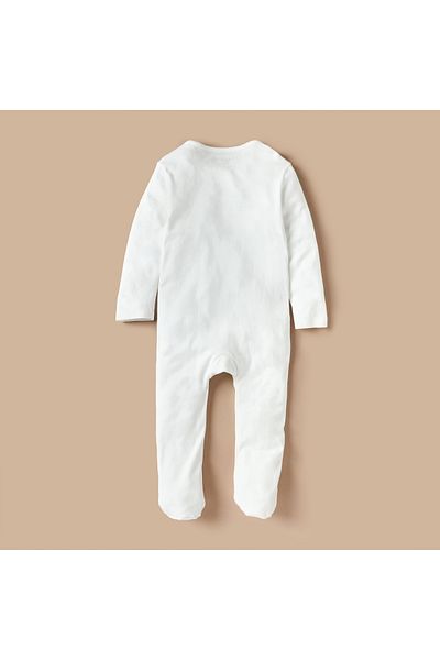 giggles Textured Sleepsuit with Snap Button Closure