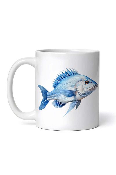 OEM Cană albă personalizată, Porgy Peștele Albastru, INOVATIX®. 330ml