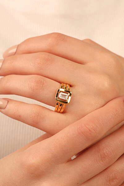 Çgk Çiğdem Gürel Kuyumculuk Tektaş Ajda Baget Altın Yüzük ajd002