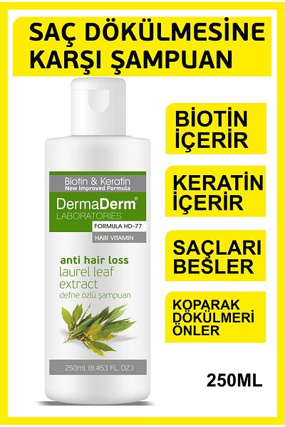 DermaDerm Biotin and Keratin Anti-Hair Loss Fast Hair Growth Repair Nourishing Shampoo