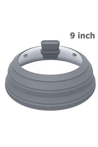 Choice غطاء 9 بوصة من الميكروويف وغطاء زجاجي وغطاء طبق قابل للطي 10.5 بوصة وغطاء سيليكون 9 بوصة