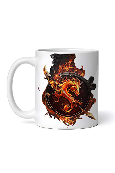 OEM Cană albă personalizată, zodia Săgetător, INOVATIX®. 330ml