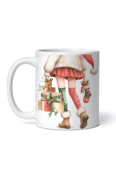 OEM Cană albă personalizată, picioare de femeie sexy cu cadouri de Crăciun El...