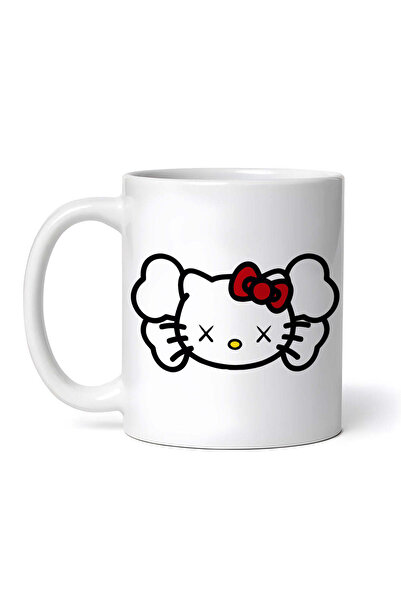 OEM Cană albă personalizată, Hello Kitty Emoji, INOVATIX®. 330 ml