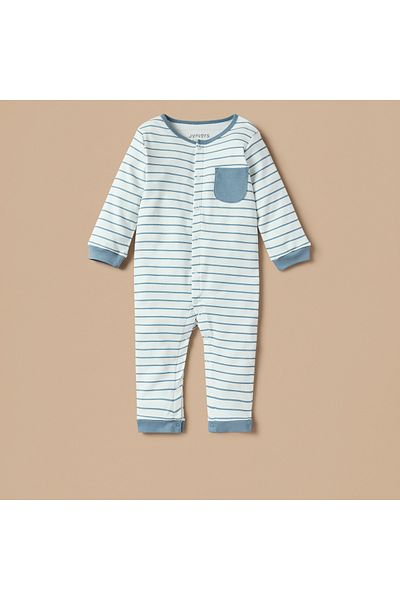 Juniors 2-Piece Striped Sleepsuit and Romper Set