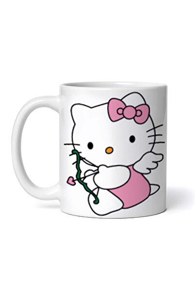 OEM Cană albă personalizată, Hello Kitty cu fundiță, INOVATIX®. 330ml